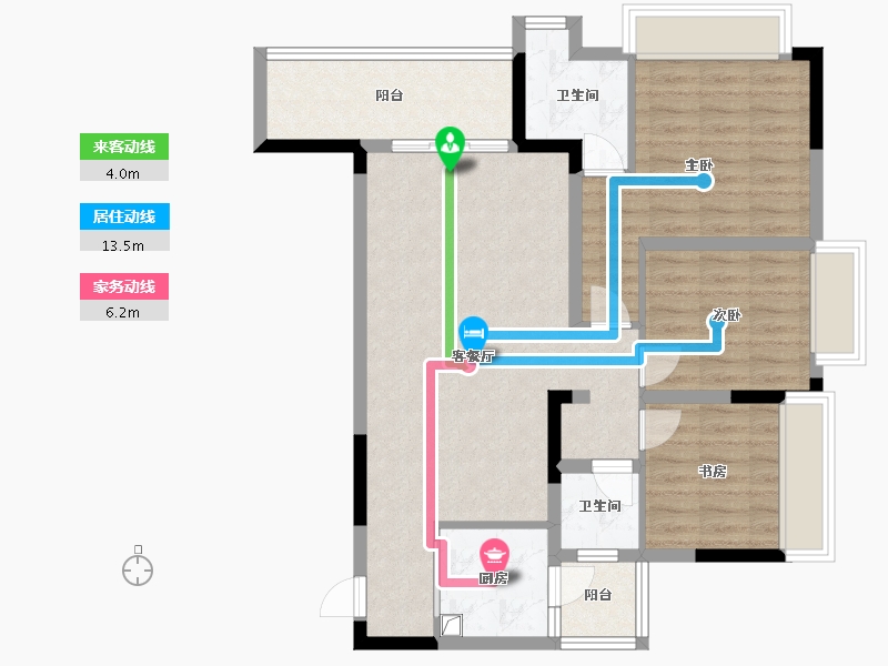 四川省-成都市-鹭岛金沙壹品-94.98-户型库-动静线