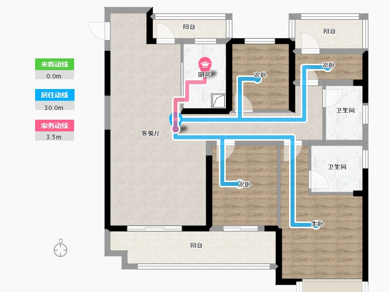 湖南省-衡阳市-东投状元府-103.20-户型库-动静线