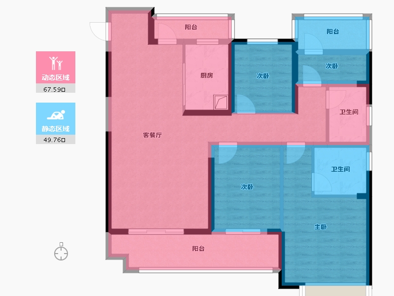 湖南省-衡阳市-东投状元府-103.20-户型库-动静分区