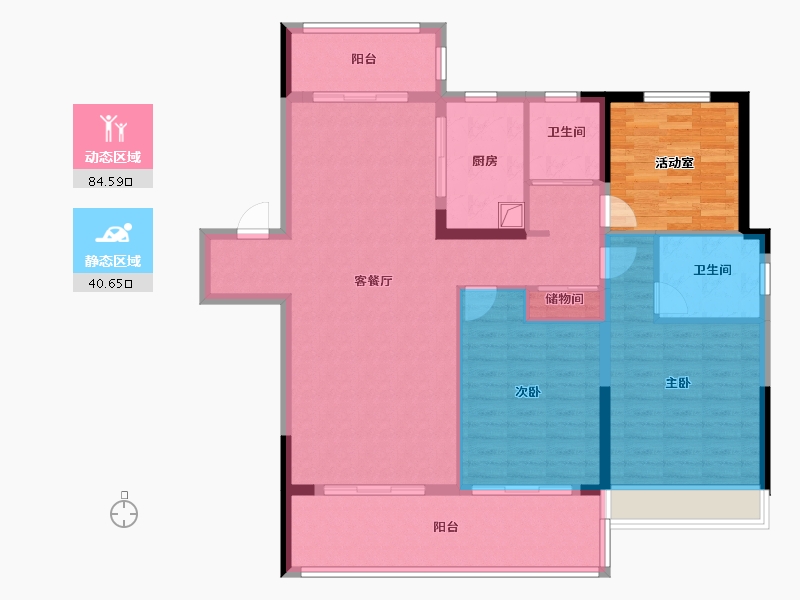 安徽省-六安市-君临府-124.00-户型库-动静分区