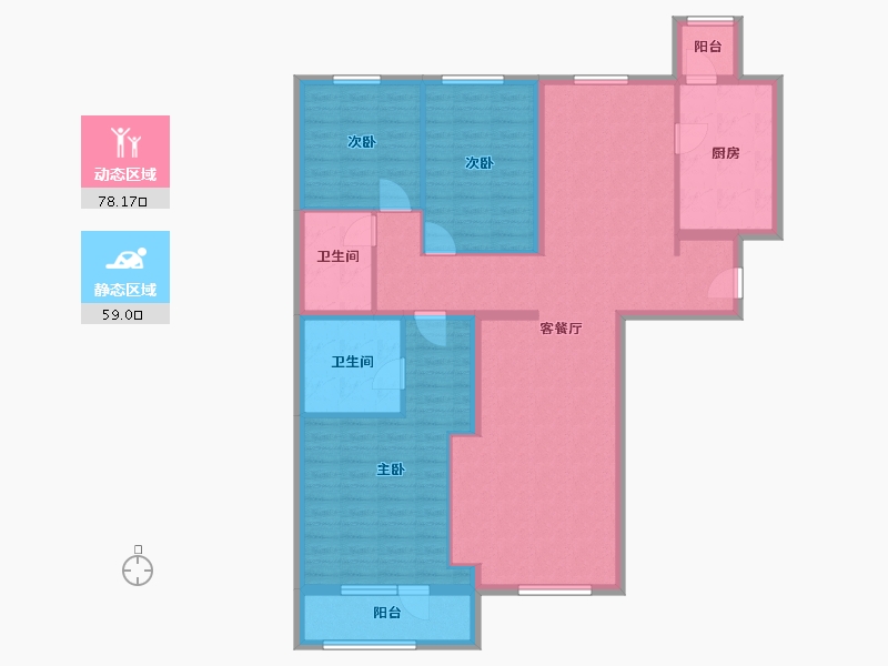 北京-北京市-天润福熙大道-126.40-户型库-动静分区