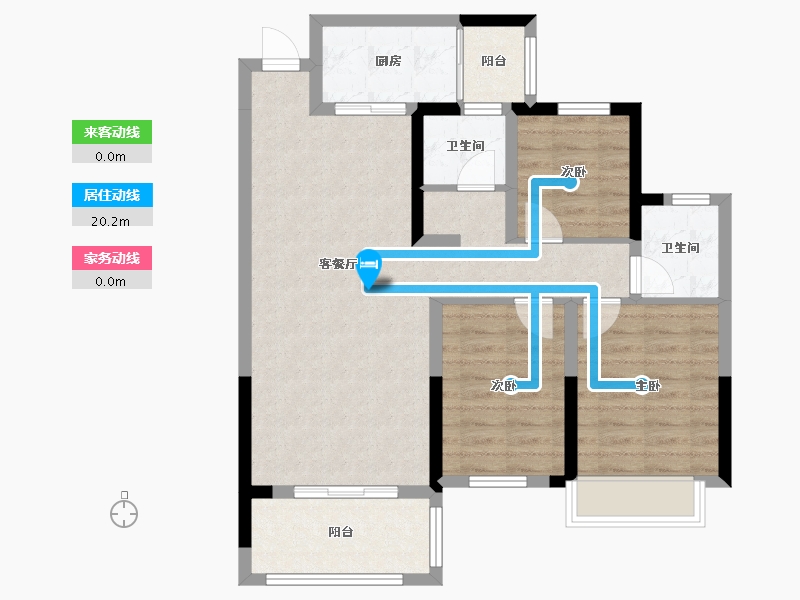 湖南省-衡阳市-滨江学府-83.20-户型库-动静线