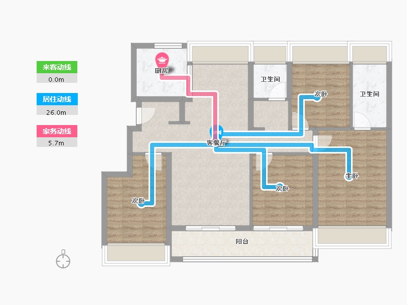 江苏省-苏州市-湖东未来-100.00-户型库-动静线