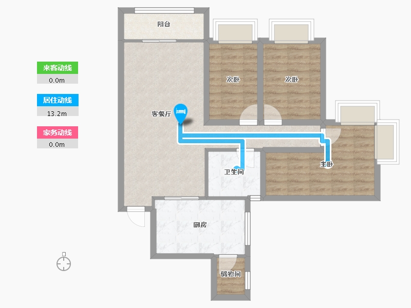 广东省-深圳市-长城盛世家园二期-78.77-户型库-动静线