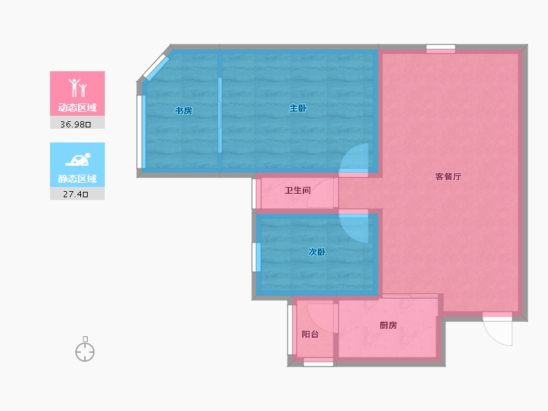 广东省-深圳市-香雅园-57.09-户型库-动静分区