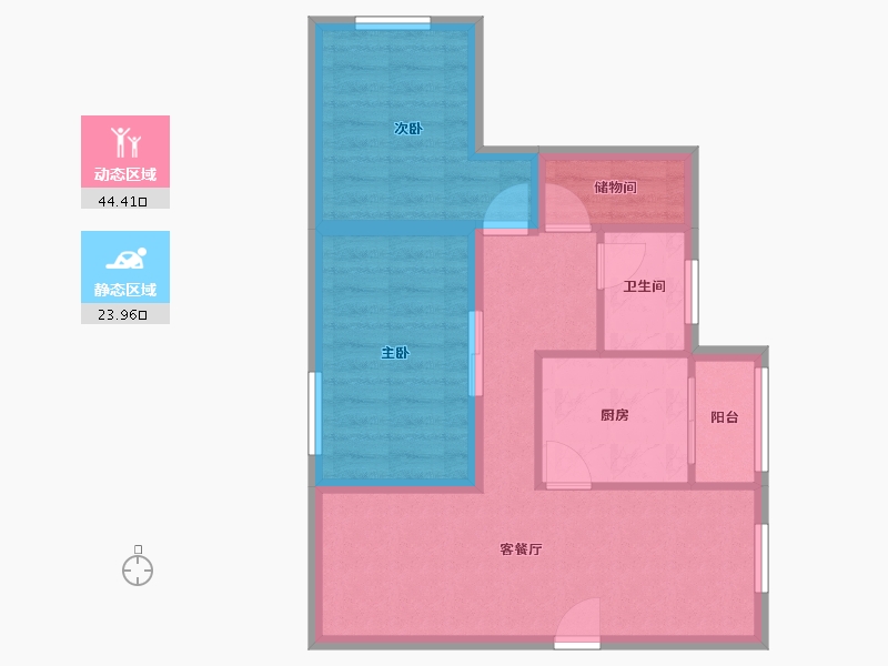 广东省-深圳市-景鹏大厦-60.49-户型库-动静分区