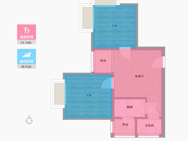 广东省-深圳市-缔梦园（三期）-36.58-户型库-动静分区