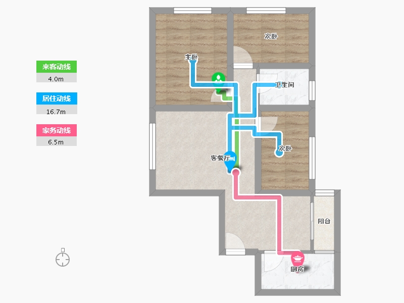 广东省-深圳市-景鹏大厦-55.68-户型库-动静线