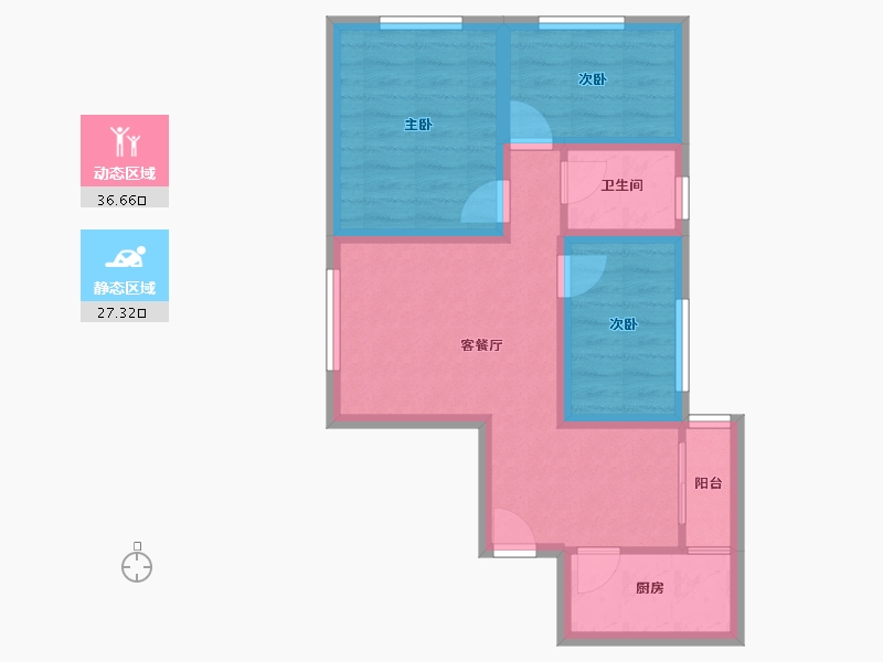 广东省-深圳市-景鹏大厦-55.68-户型库-动静分区