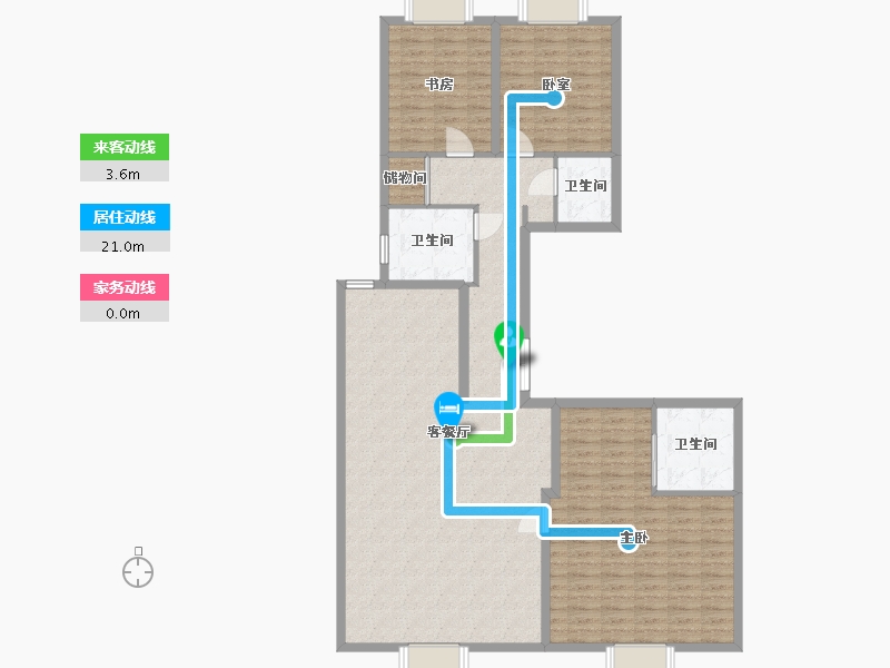 山东省-青岛市-万科翡翠长江-132.00-户型库-动静线