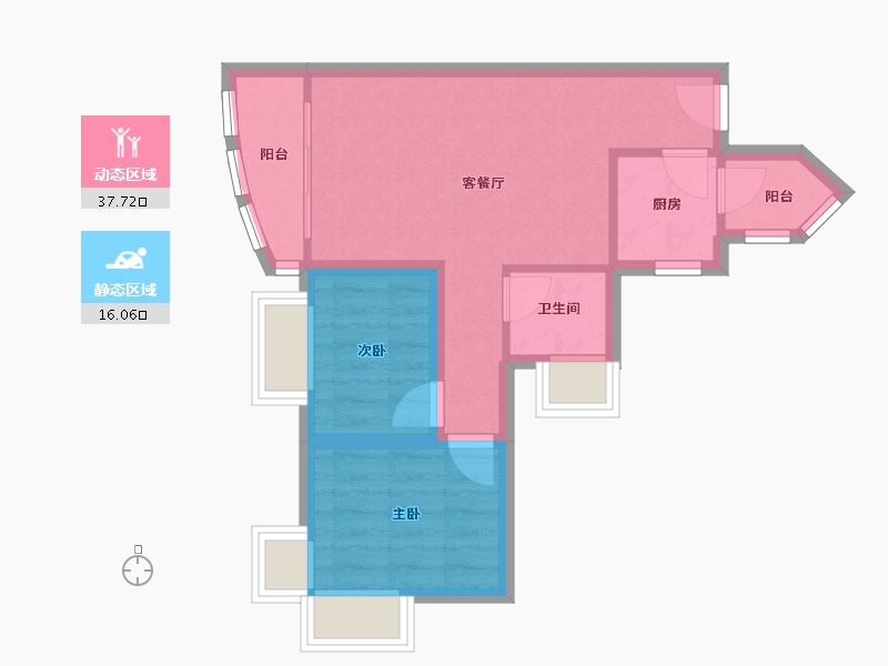 广东省-深圳市-长城盛世家园二期-47.24-户型库-动静分区