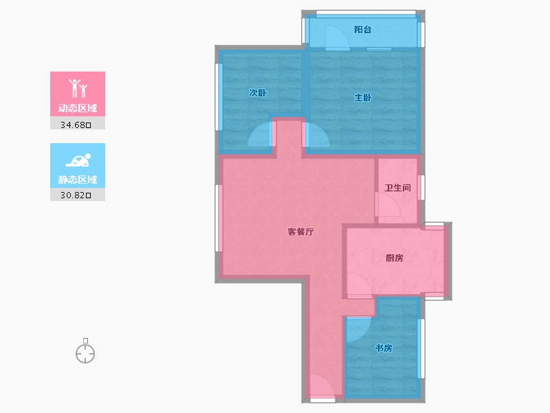 广东省-深圳市-景鹏大厦-57.47-户型库-动静分区