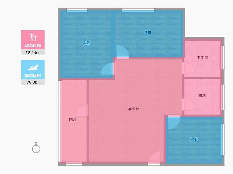 广东省-深圳市-梅林海关生活区-87.28-户型库-动静分区