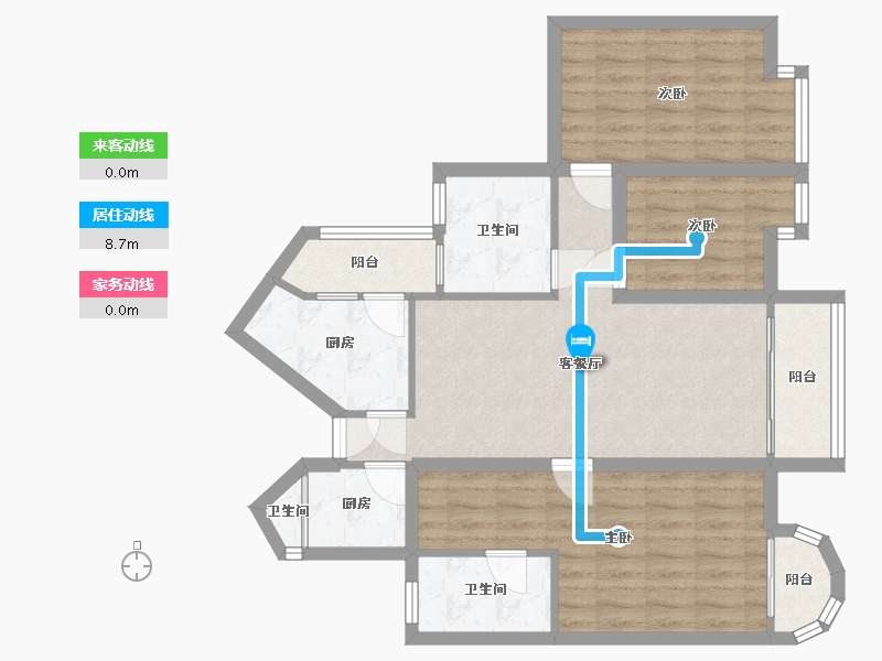 广东省-深圳市-黄埔雅苑乐悠园(黄埔雅苑三期)-85.76-户型库-动静线