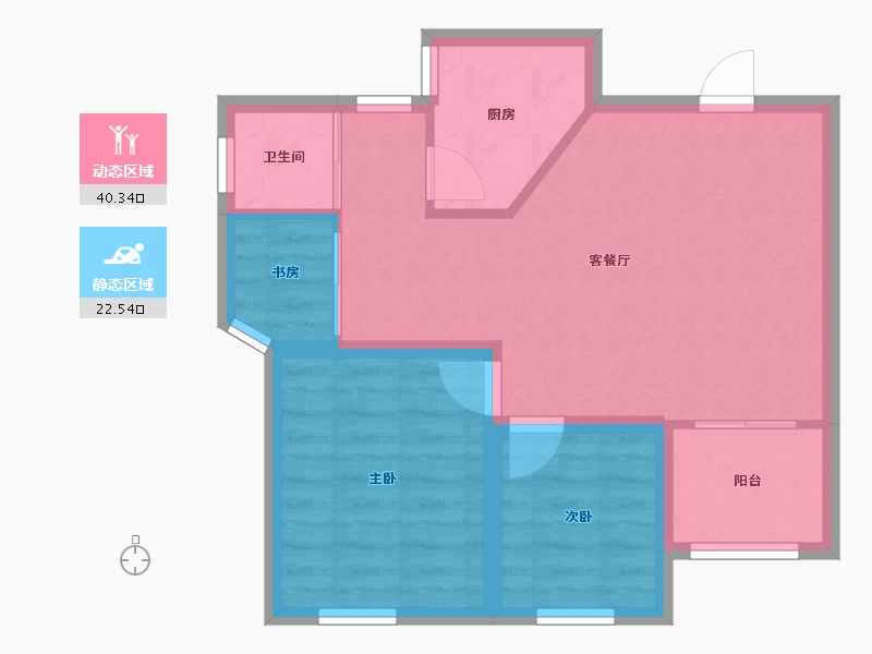 广东省-深圳市-景田南住宅小区-56.06-户型库-动静分区