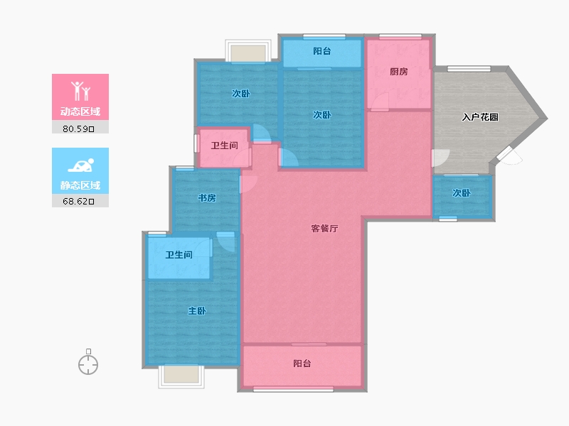 黑龙江省-鹤岗市-世纪村-150.84-户型库-动静分区