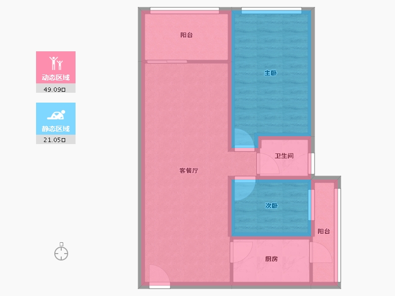 广东省-深圳市-莲丰花园-61.71-户型库-动静分区