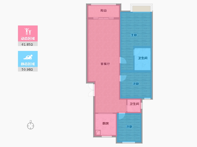 江苏省-苏州市-湖畔现代城-109.00-户型库-动静分区