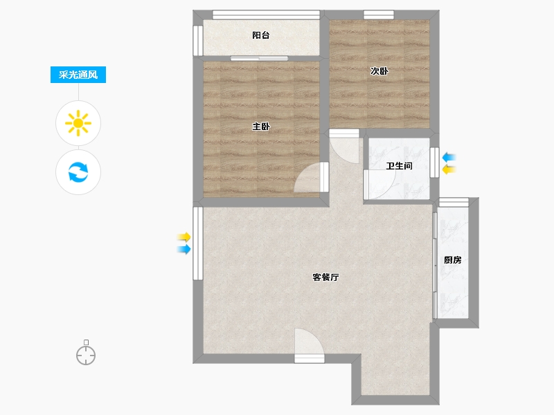 广东省-深圳市-景新花园-54.48-户型库-采光通风