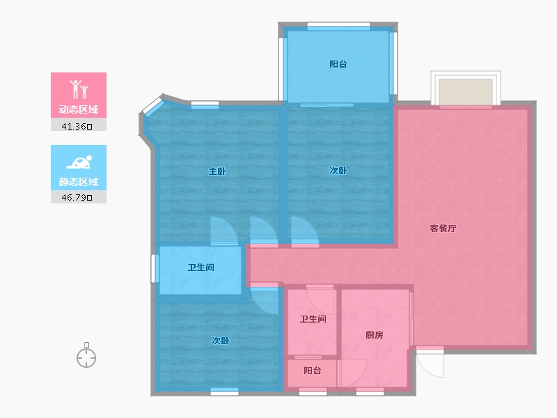 广东省-深圳市-香雅园-78.25-户型库-动静分区