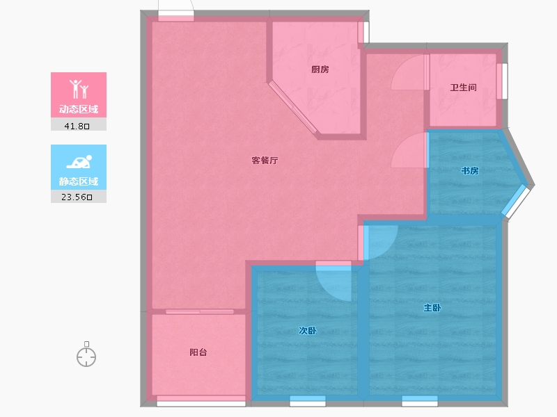 广东省-深圳市-景田西-58.14-户型库-动静分区