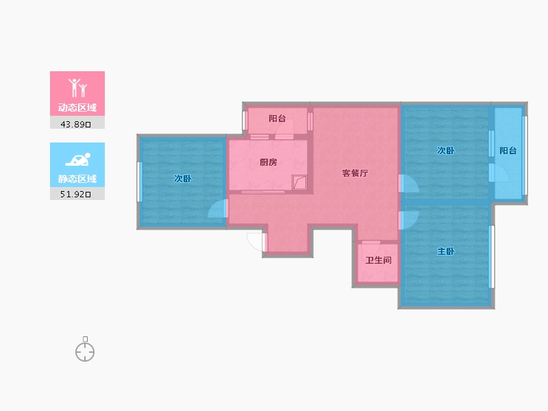 北京-北京市-天宁寺前街南里-78.29-户型库-动静分区