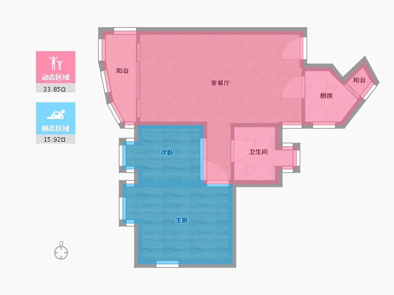 广东省-深圳市-长城盛世家园二期-43.71-户型库-动静分区