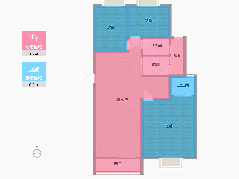 广东省-深圳市-嘉园-94.10-户型库-动静分区