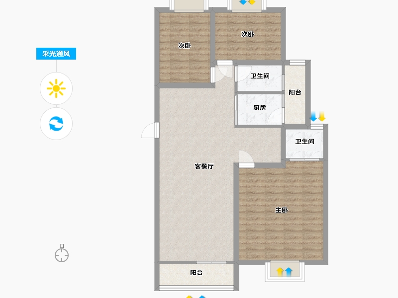 广东省-深圳市-嘉园-94.10-户型库-采光通风