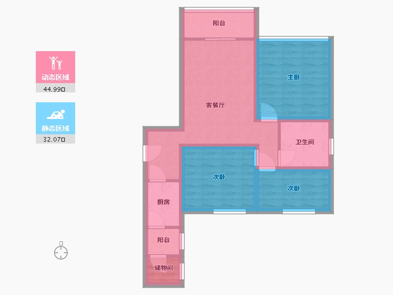 广东省-深圳市-景秀年华家园-67.16-户型库-动静分区