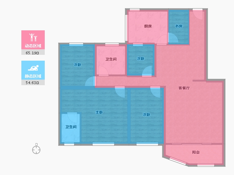 广东省-深圳市-聚豪园-106.55-户型库-动静分区