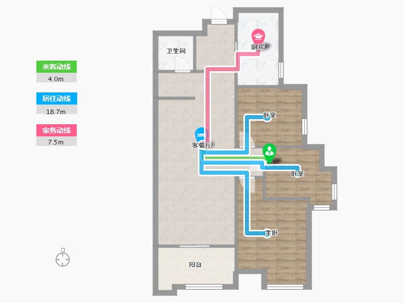 陕西省-咸阳市-秦都花苑-102.00-户型库-动静线