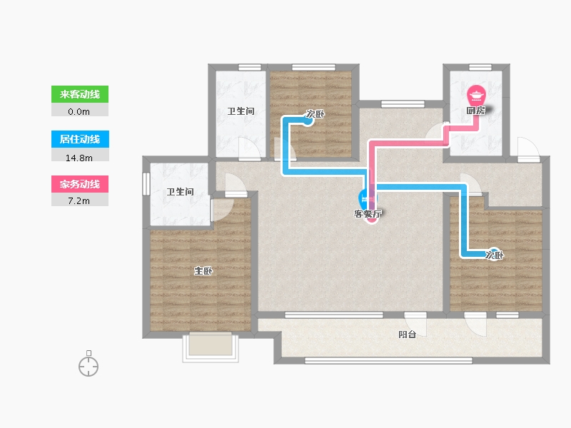 山东省-德州市-富力城二期-111.20-户型库-动静线