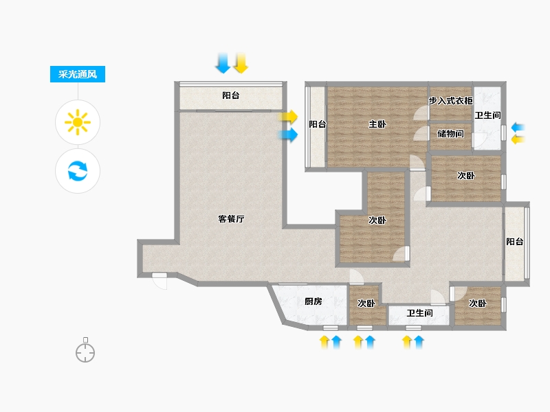 广东省-深圳市-聚豪园-175.92-户型库-采光通风