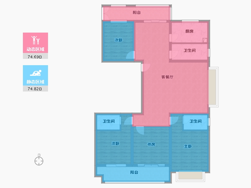 河南省-濮阳市-滨湖湾-144.80-户型库-动静分区