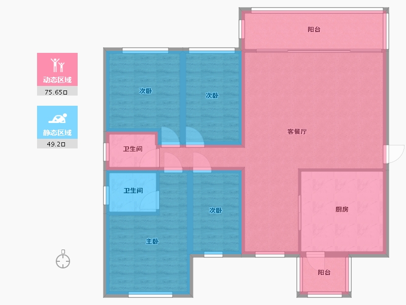 广东省-深圳市-特发小区-111.97-户型库-动静分区