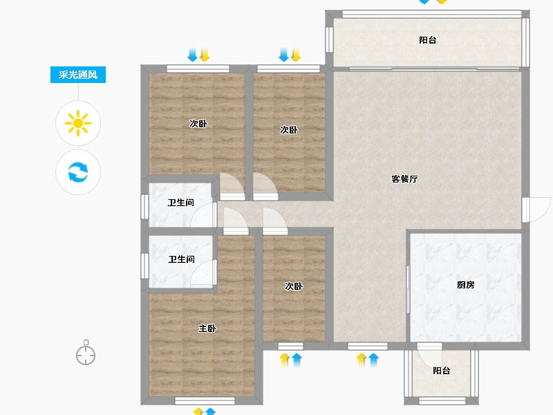 广东省-深圳市-特发小区-111.97-户型库-采光通风