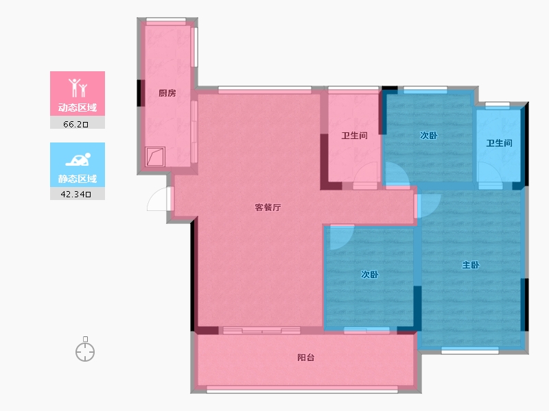 陕西省-延安市-邦泰锦天府-110.00-户型库-动静分区