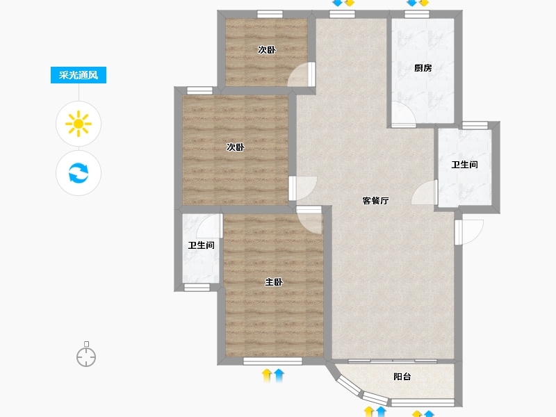 广东省-深圳市-特发小区-87.83-户型库-采光通风