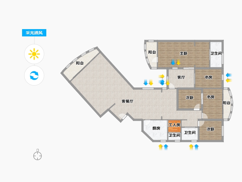 广东省-深圳市-聚豪园-184.23-户型库-采光通风