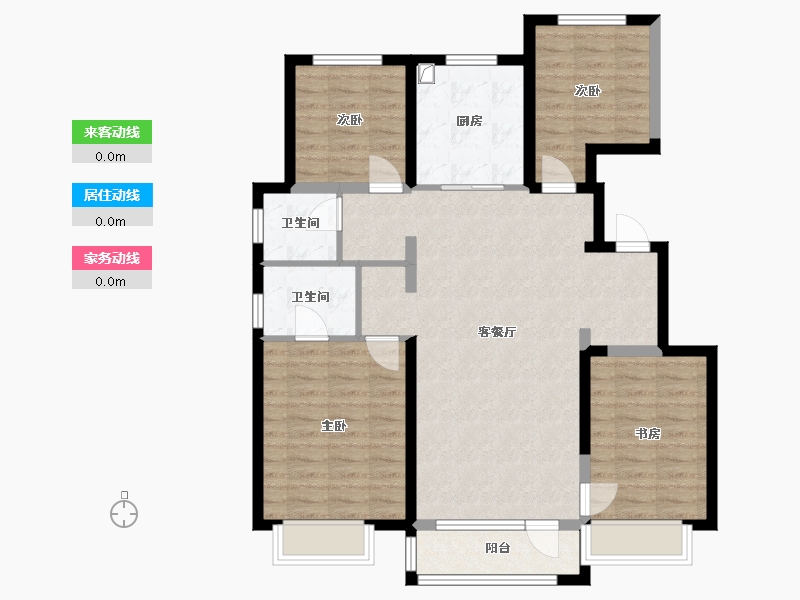 河北省-唐山市-万科未来城一期-109.60-户型库-动静线