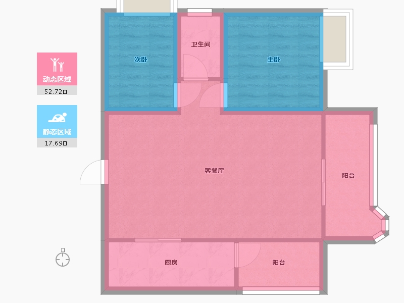 广东省-深圳市-景秀年华家园-62.96-户型库-动静分区