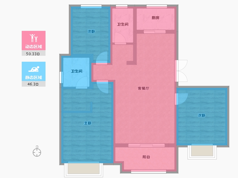 山东省-临沂市-奥德-134.40-户型库-动静分区