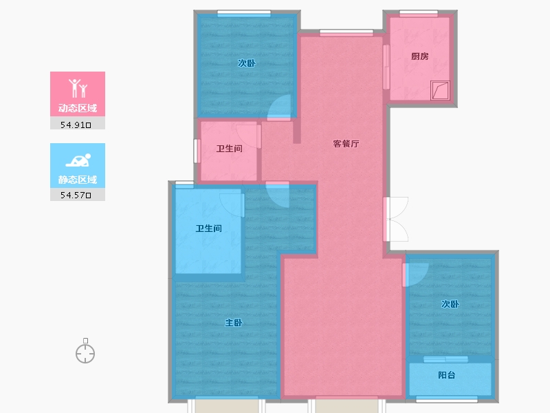 山西省-运城市-逸豪苑-112.80-户型库-动静分区