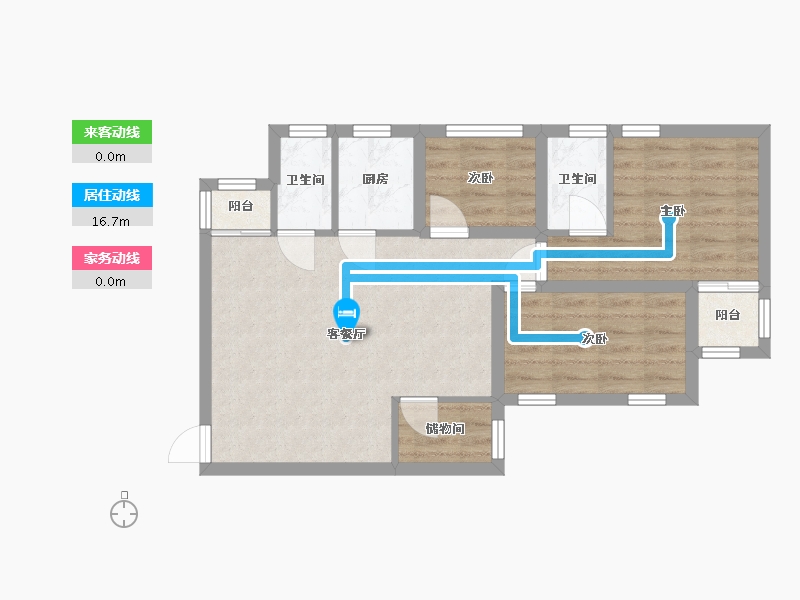 广东省-深圳市-特区报社公寓-62.97-户型库-动静线