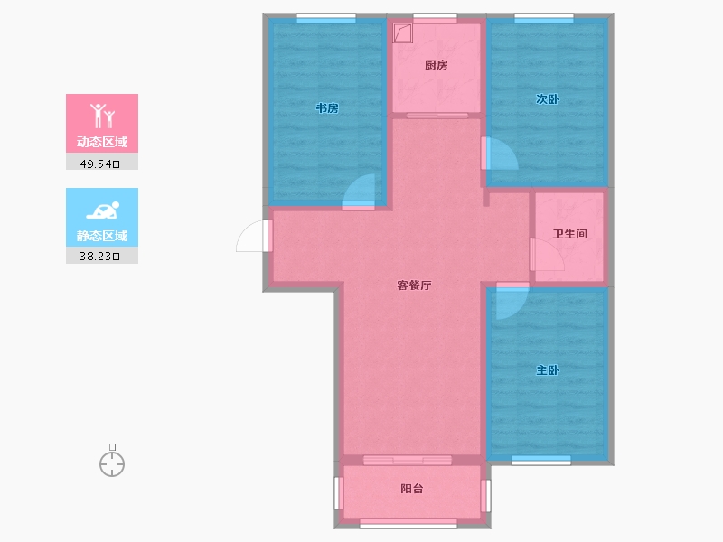 山西省-晋中市-嘉和花园-91.54-户型库-动静分区