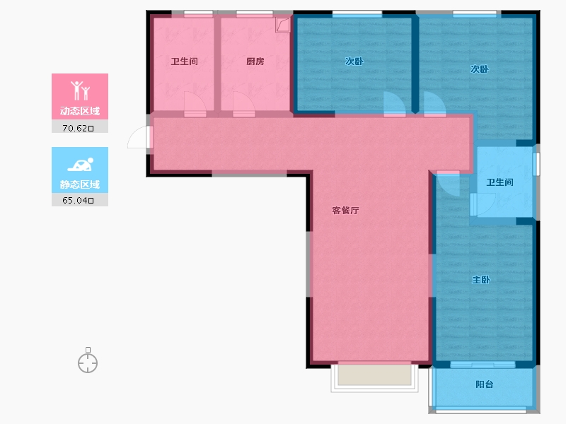 山西省-吕梁市-中央公园-121.00-户型库-动静分区