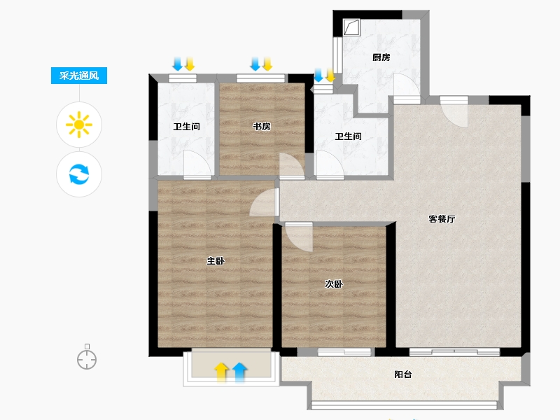 江西省-赣州市-天铂-89.00-户型库-采光通风