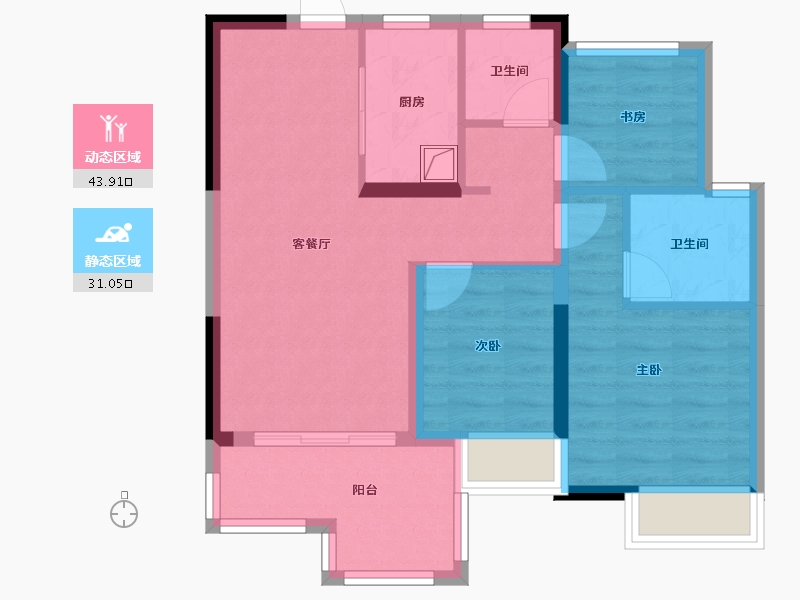 广东省-江门市-江门铁建城-74.40-户型库-动静分区