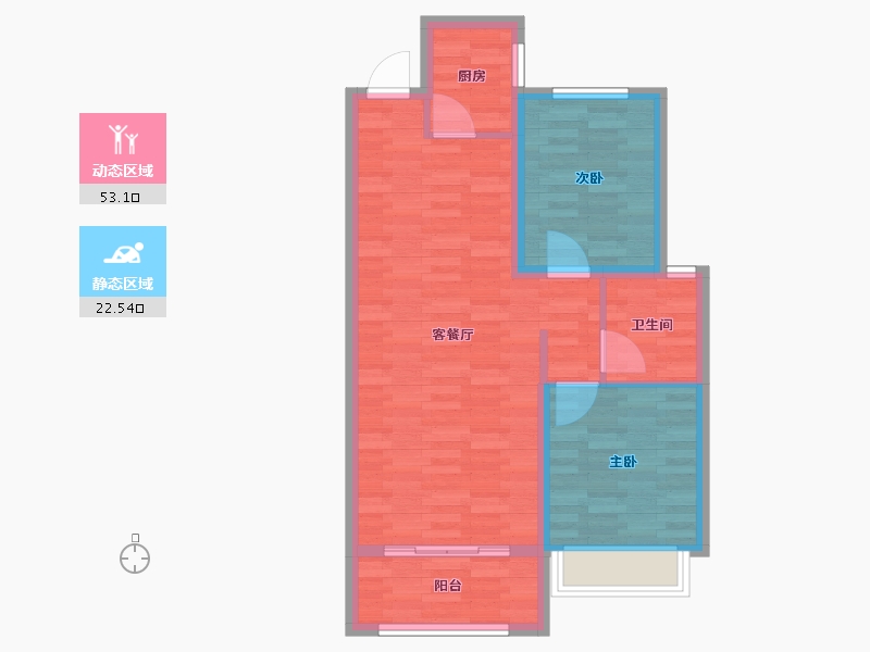 河北省-石家庄市-润江云玺-68.07-户型库-动静分区